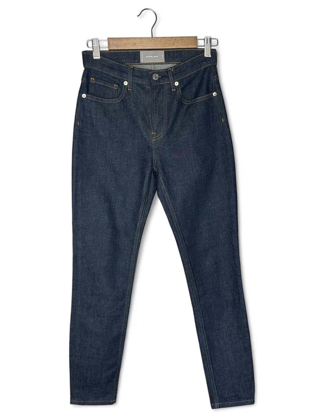 Everlane Women's High Rise Slim Leg Jeans Size 26 Dark Wash Blue Classic